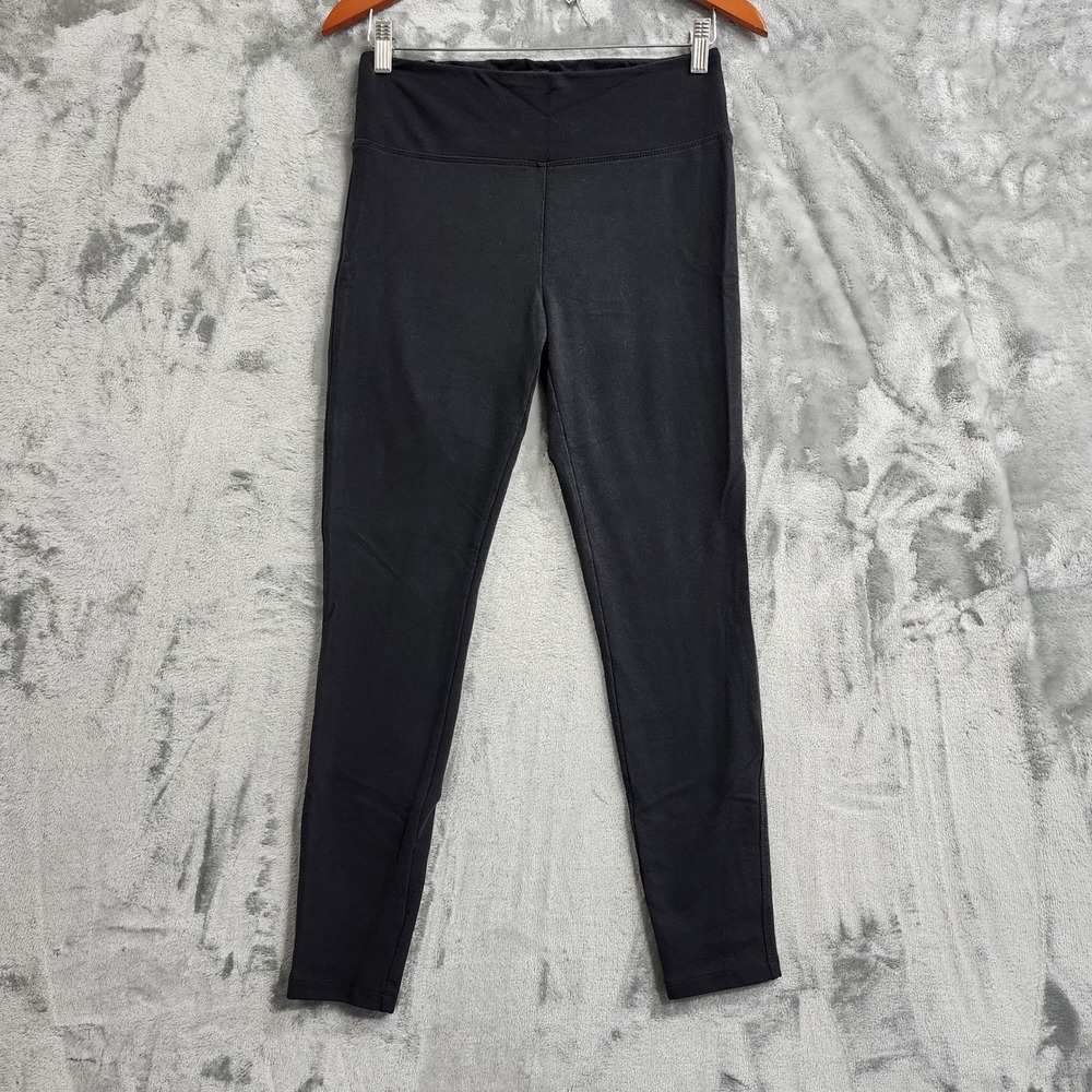 Max & Mia Pants Womens M Black High Rise Ankle Leggings Stretch Cotton Modal